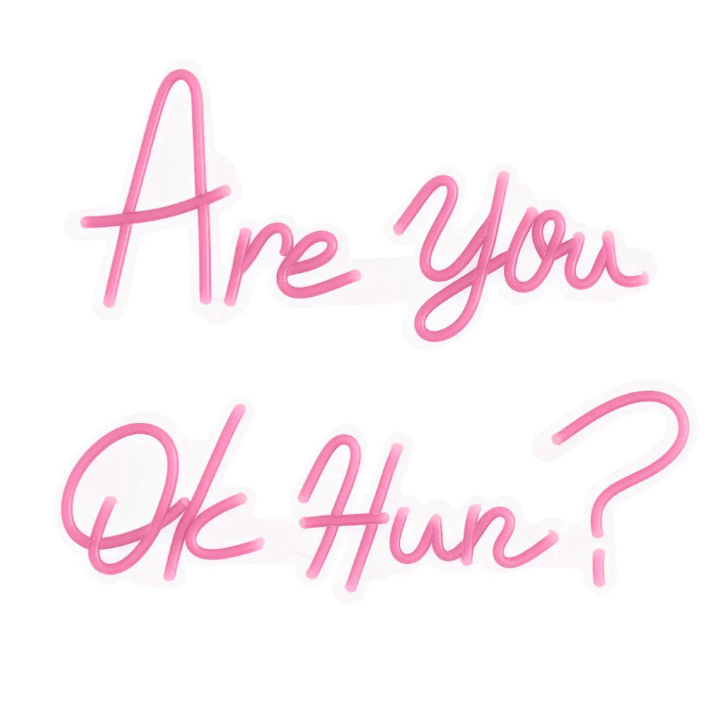 Neon Wall Art Are You OK Hun?