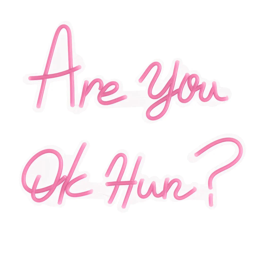 Neon Wall Art Are You OK Hun?