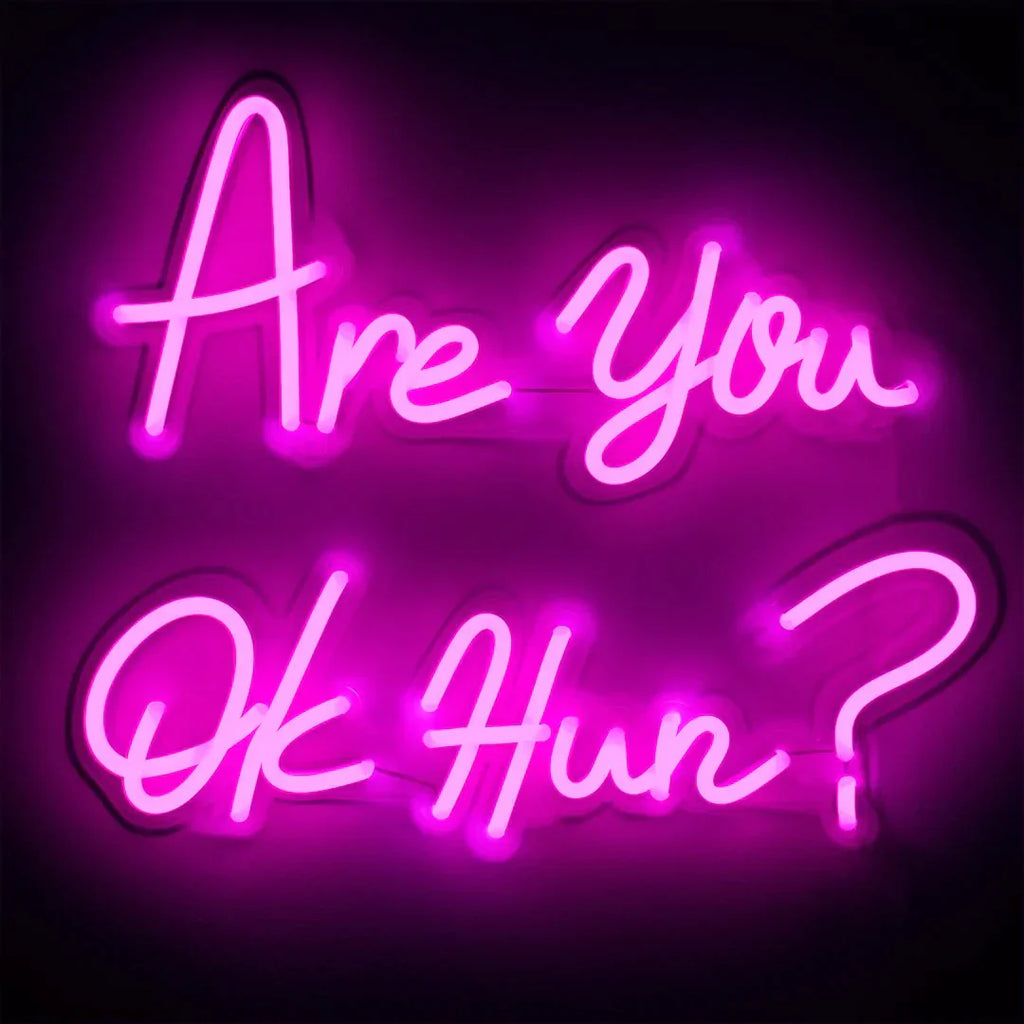 Neon Wall Art Are You OK Hun?