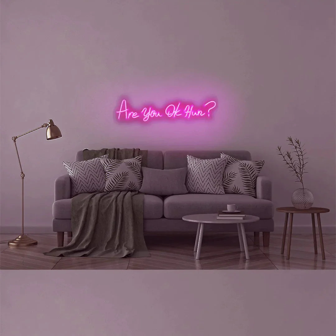 Neon Wall Art Are You OK Hun?