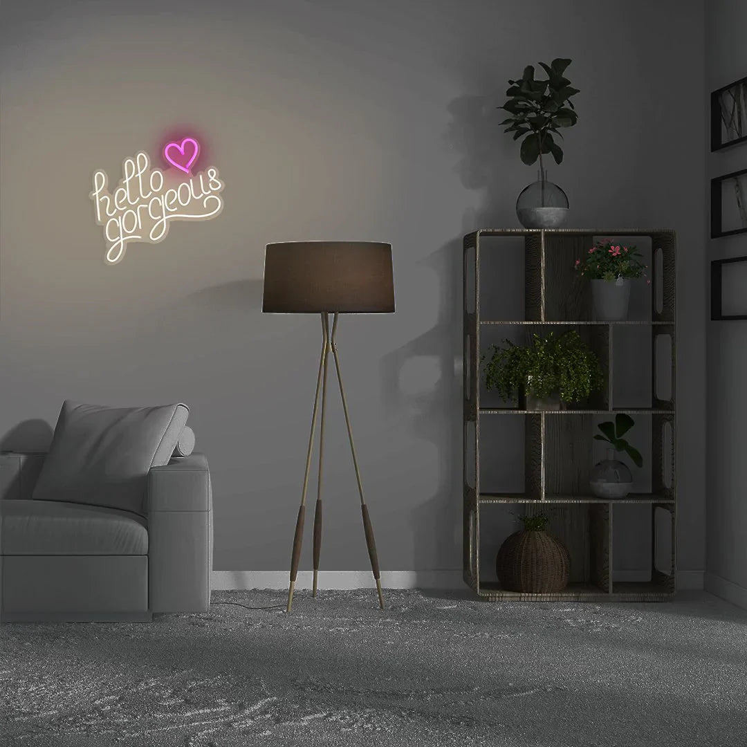 Insegna Neon Hello Gorgeous