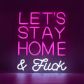 Let's Stay Home and F*ck Wall Neon - Pink