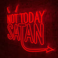 Insegna Neon Murale Not Today Satan
