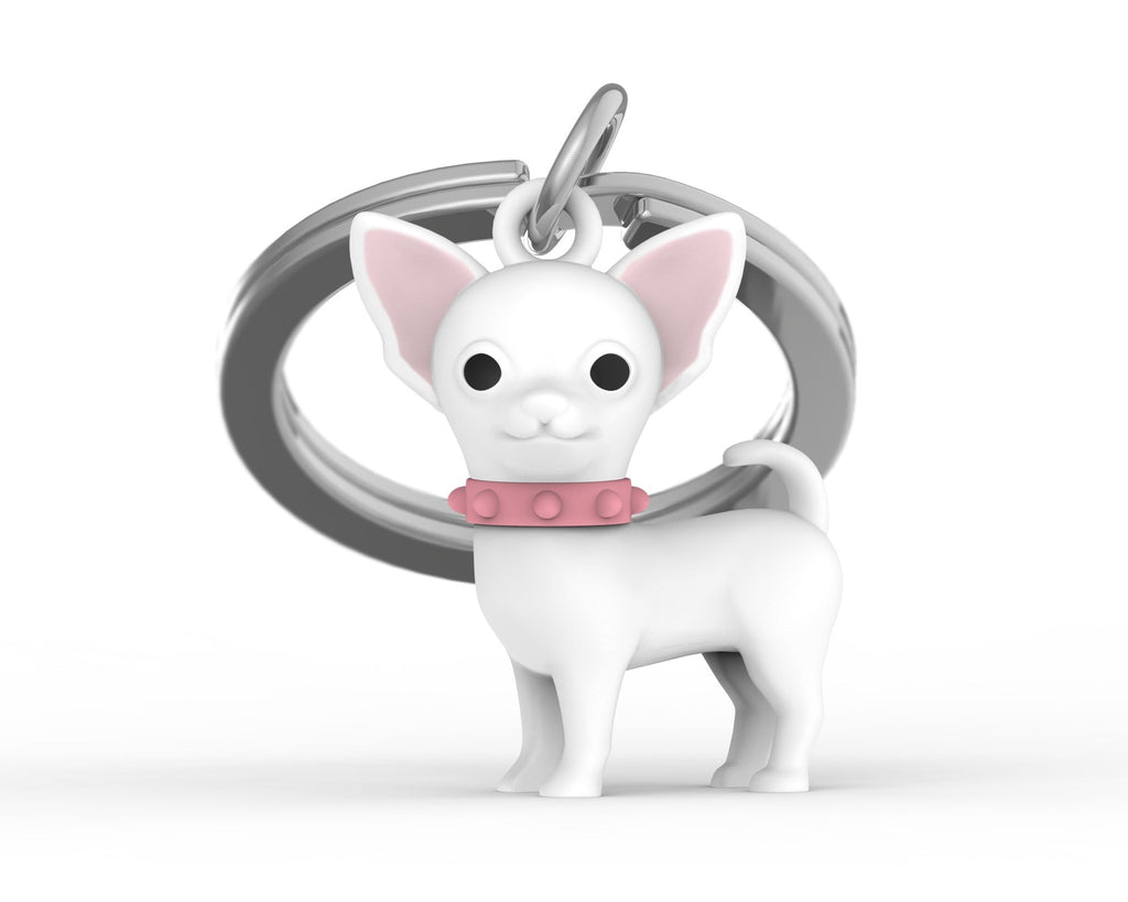 Porte-clés Chihuahua Blanc