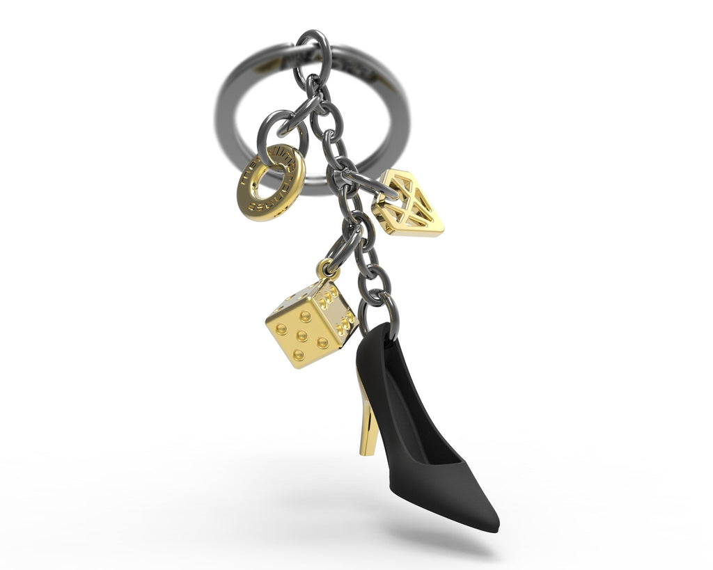 Porte Clés Talon Charm Noir