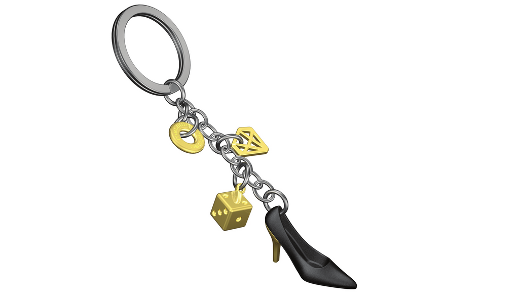 Porte Clés Talon Charm Noir