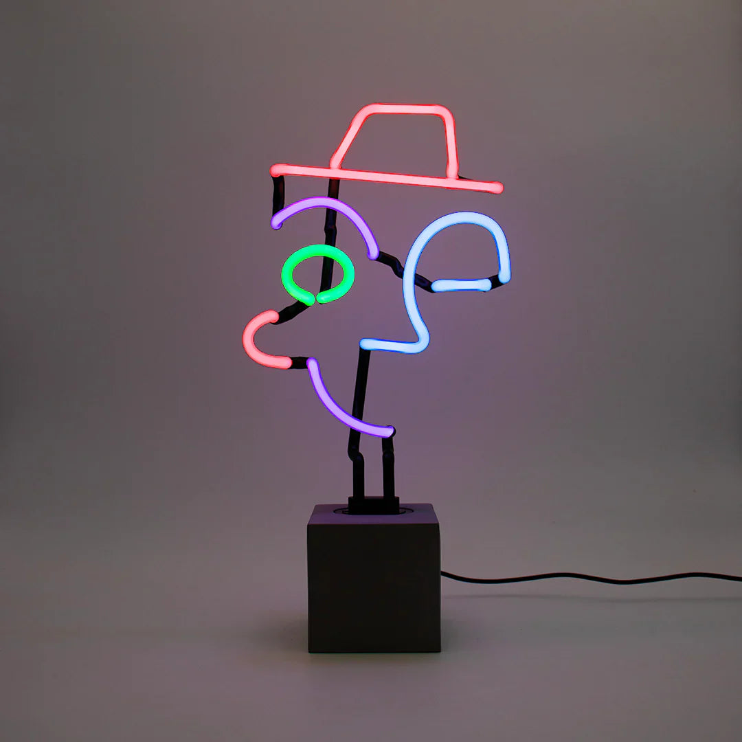 panneau neon wink face locomocean