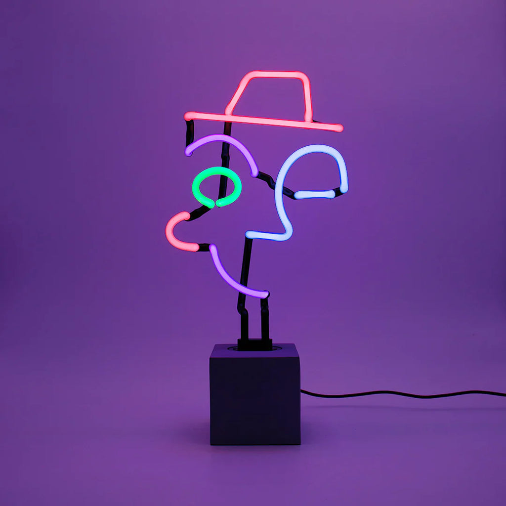 panneau neon wink face locomocean