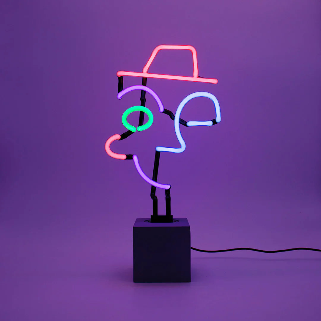 panneau neon wink face locomocean