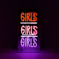 Insegna al neon GIRLS GIRLS GIRLS