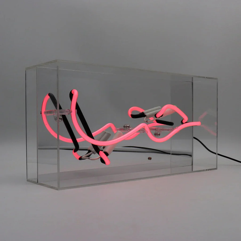Insegna al neon 'HUB' (Amore in arabo)