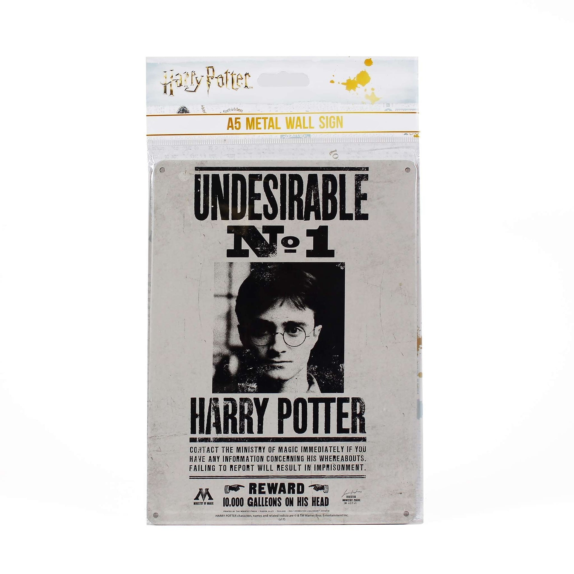 A5 Metal Harry Potter Sign - Undesirable No. 1