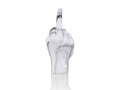 Sculpture Main F**k - Marbre Bitten – Objet déco original