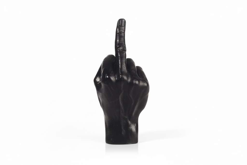 Sculpture Main F**k - Noir Bitten – Objet déco original