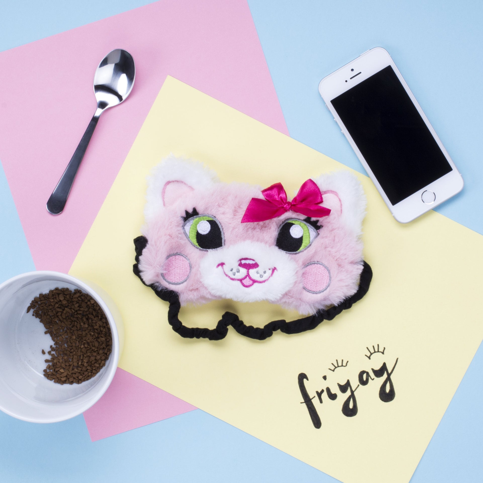 Masque de sommeil – rose chat
