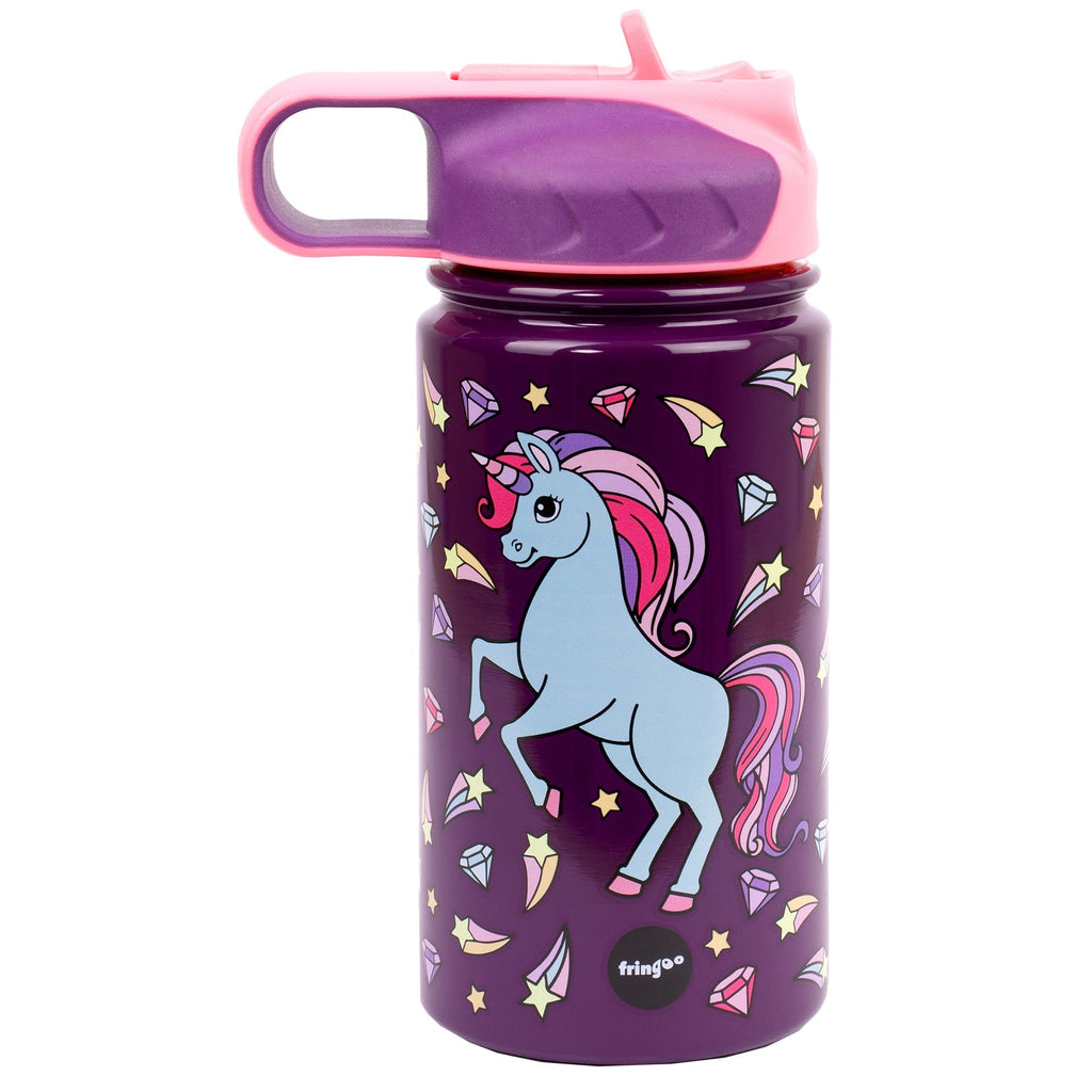 Gourde en acier inoxydable avec paille – 350ml – Diamond licorne