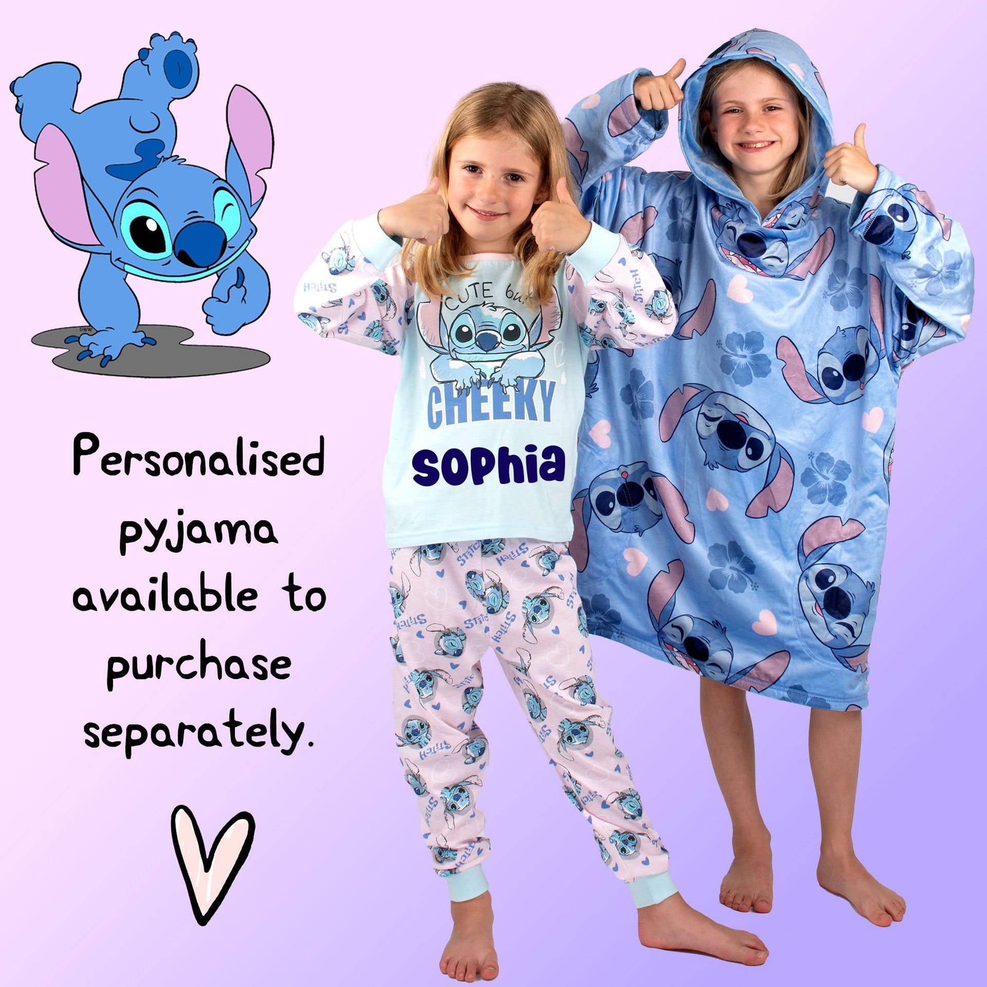Sweat plaid oversize – Disney Stitch Oversized Blanket -bleu