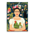 Strofinaccio Frida Kahlo e i suoi pappagalli