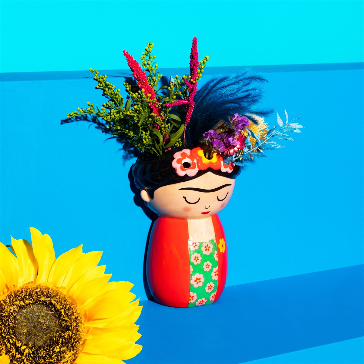 Jardinière murale Frida Kahlo rouge