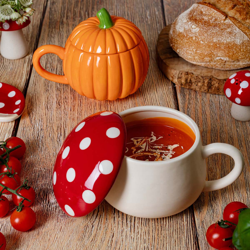 Bol à soupe Champignons avec couvercle