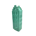 Flower vase - Home vase - Ceramic - Sea green - 5x4.5x14.5 cm