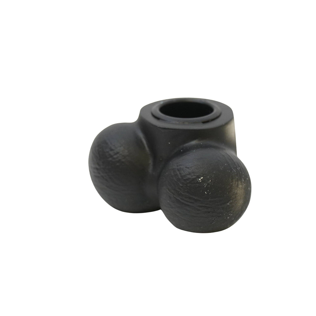 Candelabro - Scrotum - Poliresina - Nero - 7,5x5,5x4cm
