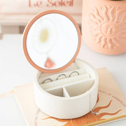 Boîte de Rangement à Bijoux avec Motif Soleil