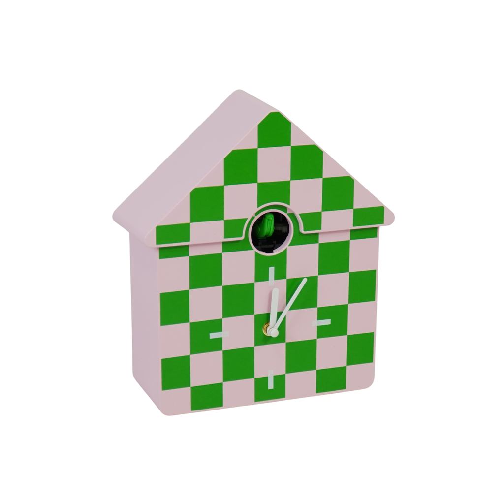 Orologio - Orologio a Parete a Cucù - Motivo - Verde/Rosa - 24x27x9cm