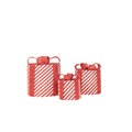 Regalo di Natale a LED - S3 - Polistirolo - Rosso/Bianco-15/20/25cm