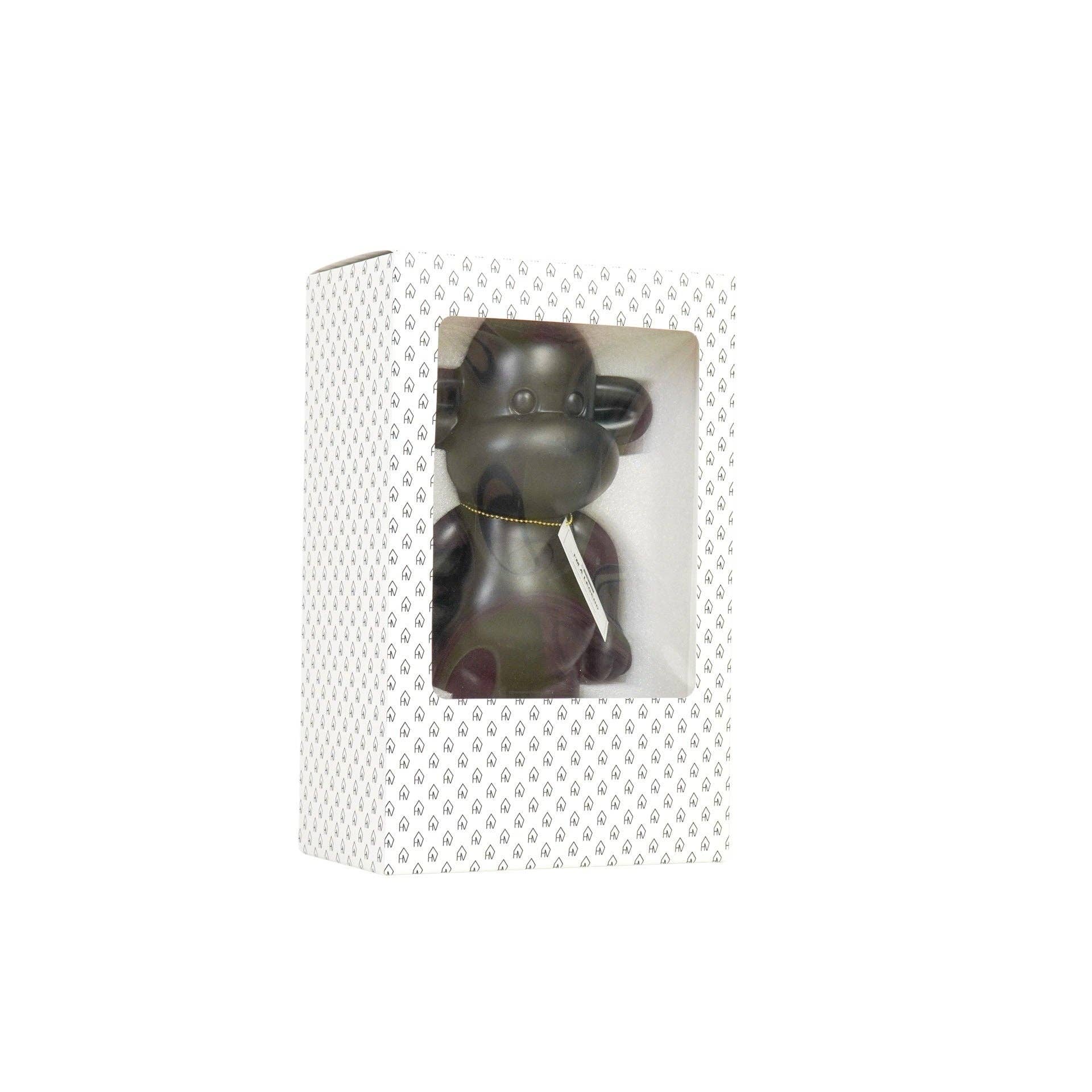 Ornamento - Statuetta Scimmia 'La Leggenda' - Poliresina - Nero - 20,5x13,5x35 cm