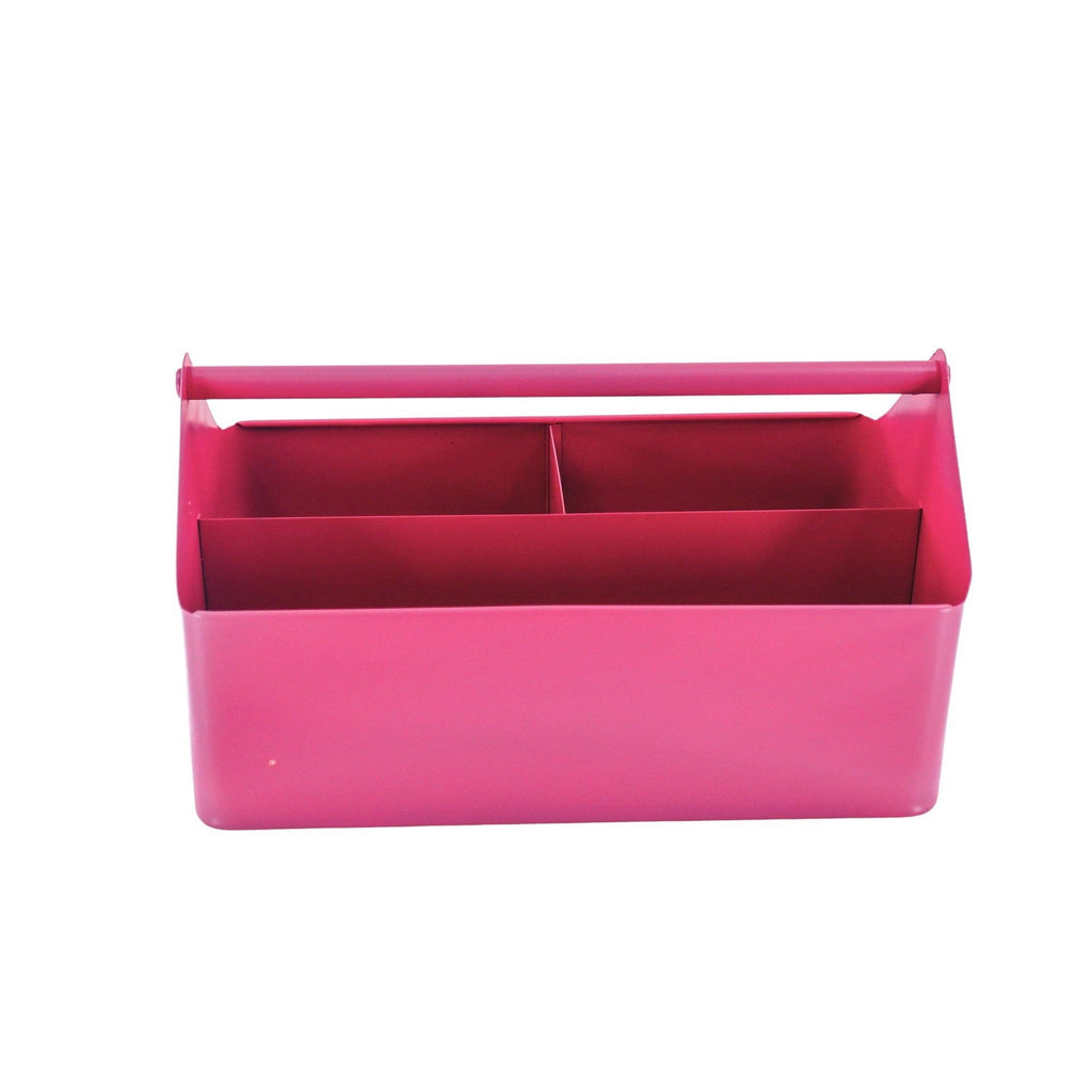 Scatola portaoggetti - Organizer - Metallo - Rosa - 30x17x17cm