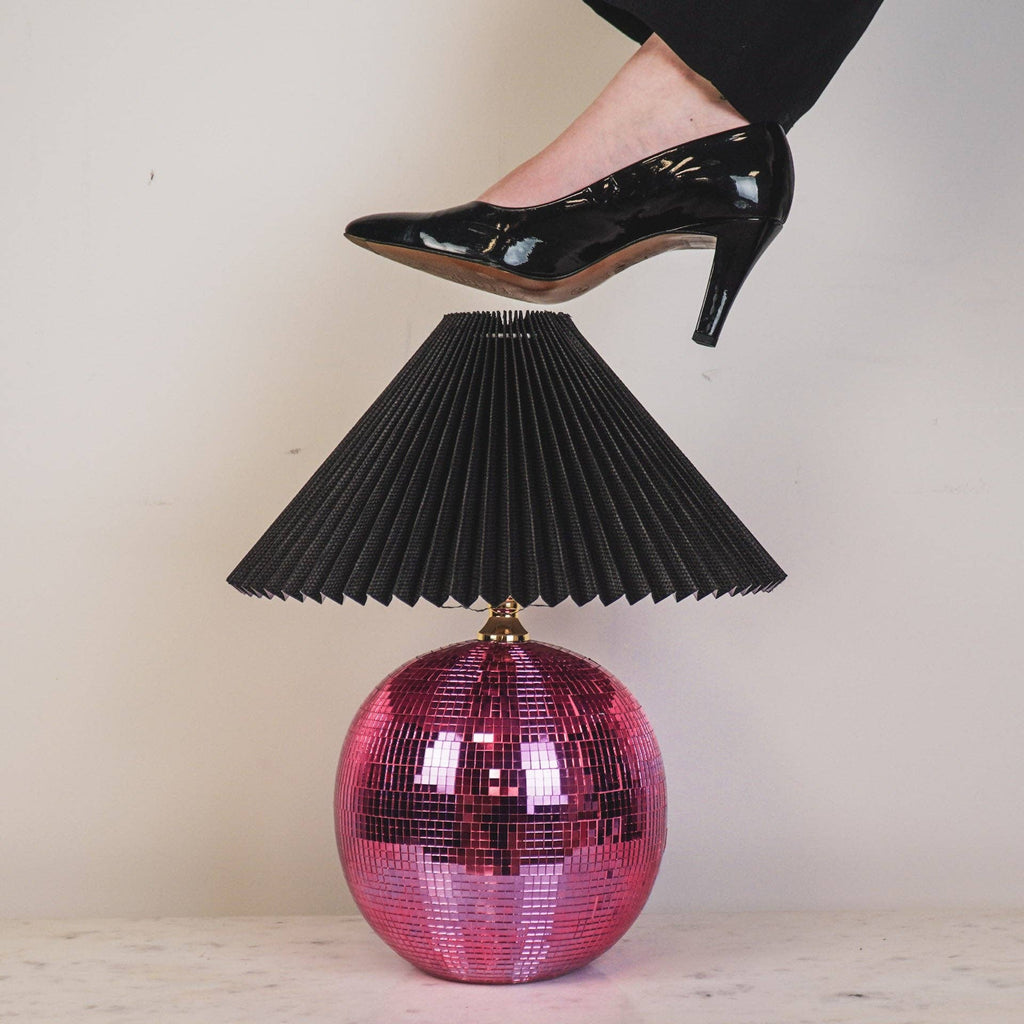 Lampada - Palla stroboscopica - Vetro - Rosa - 20x20x20cm