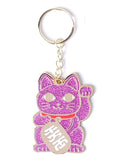 Portachiavi Gatto Fortunato Rosa Glitterato