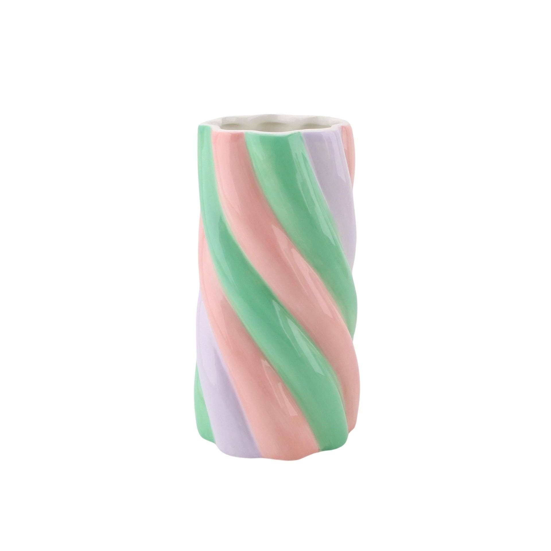 Vaso - Guimauve - Rosa/Menta/Lilla - 10,5x10,5x20cm