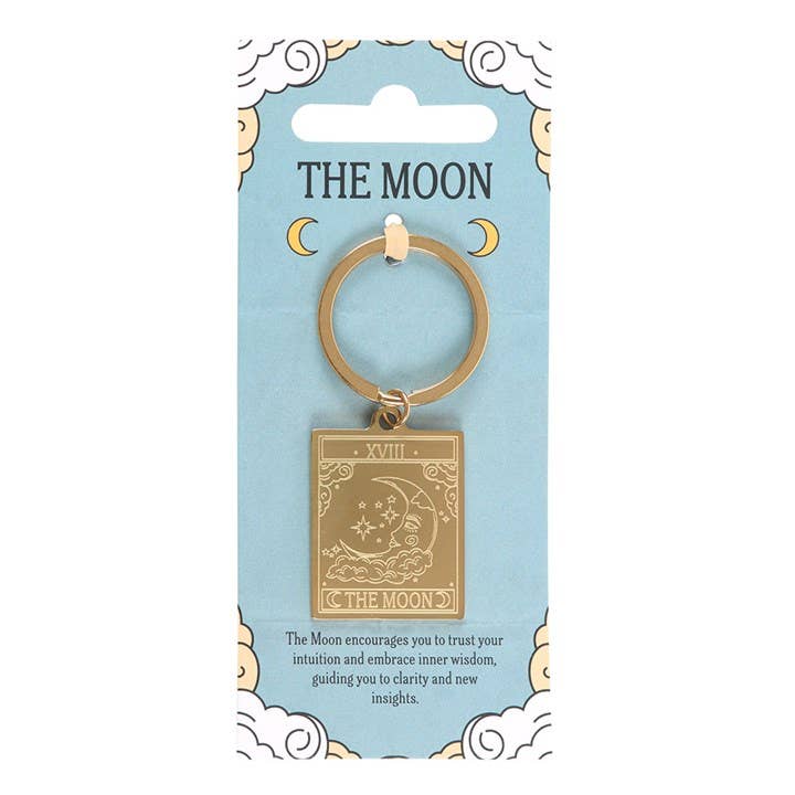 Portachiavi con Carta dei Tarocchi La Luna