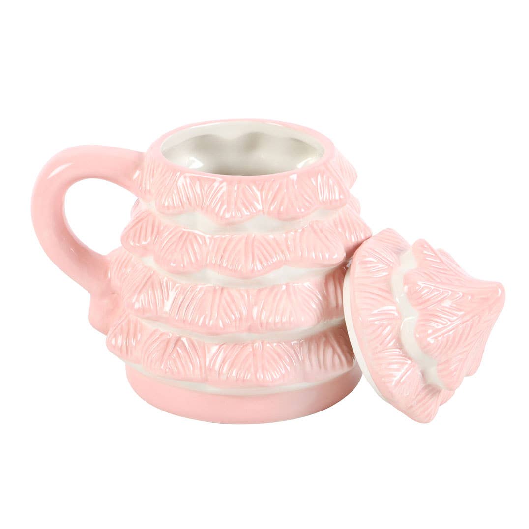 Tazza a forma di albero di Natale rosa