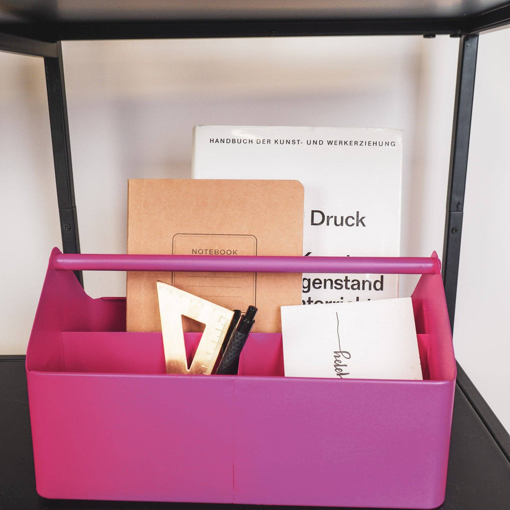 Scatola portaoggetti - Organizer - Metallo - Rosa - 30x17x17cm