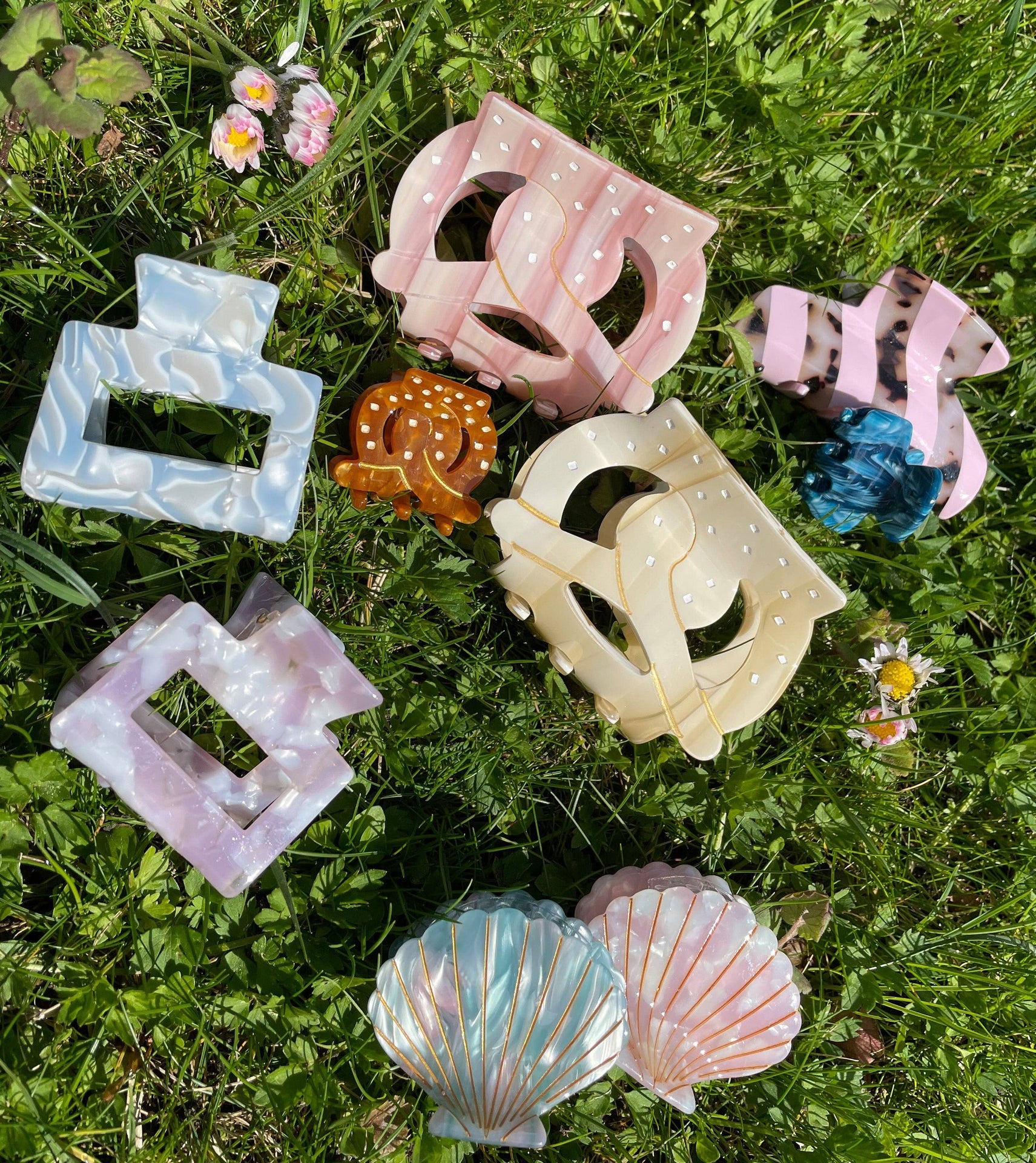 Pince à cheveux Coquillage Topaze