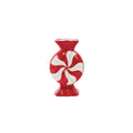 Vaso da fiori - Caramella mou - -Ceramica-Rosso/Bianco- 12x6,5x20cm