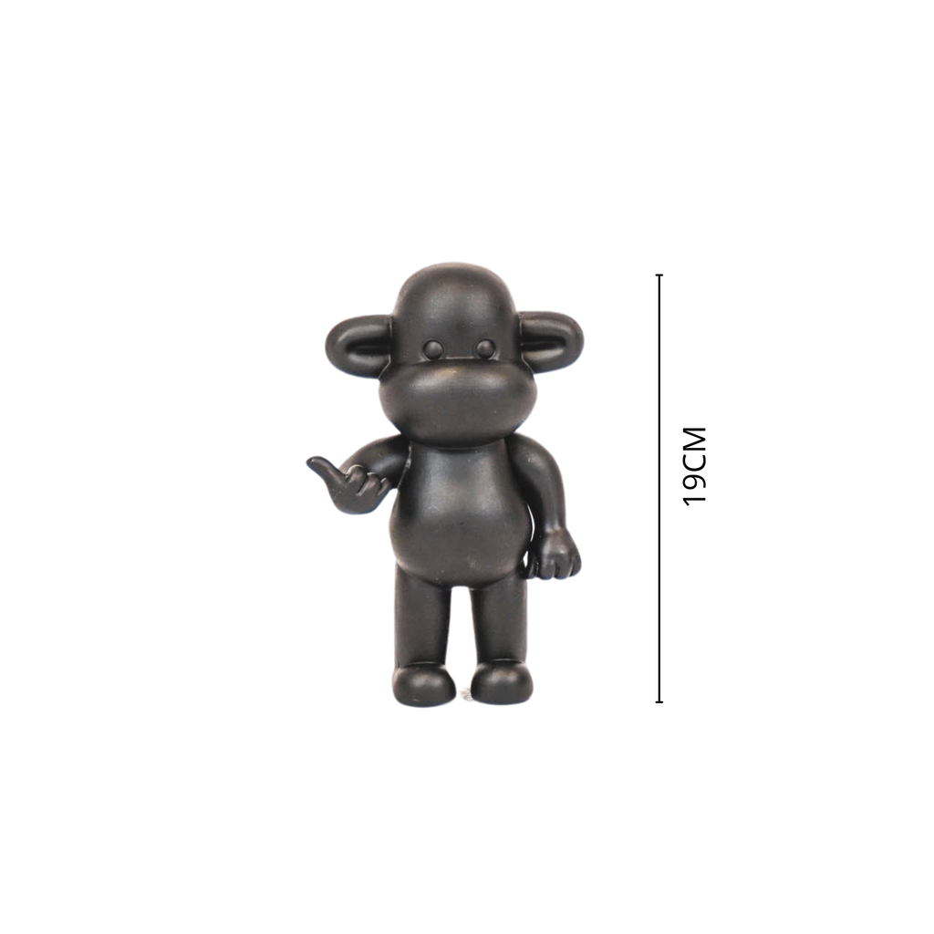 Statuetta Scimmia Hang Loose "La Leggenda" - Nero S
