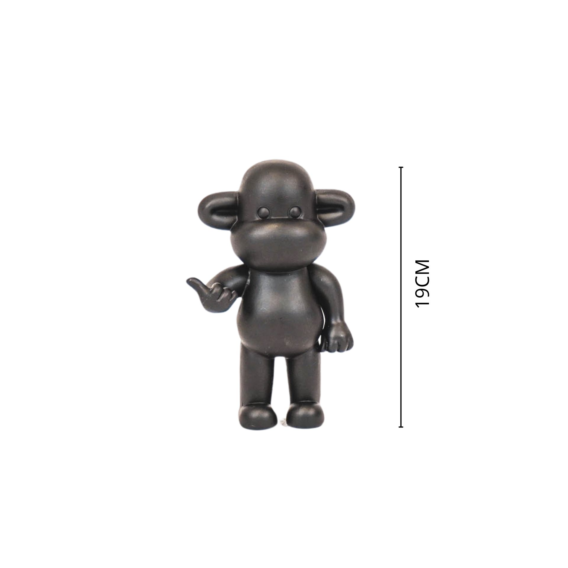 Statuetta Scimmia Hang Loose "La Leggenda" - Nero S