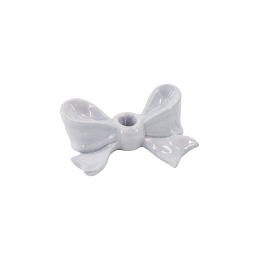 Portacandela - Nodo - Ceramica - Lilla - 18x9x7 cm
