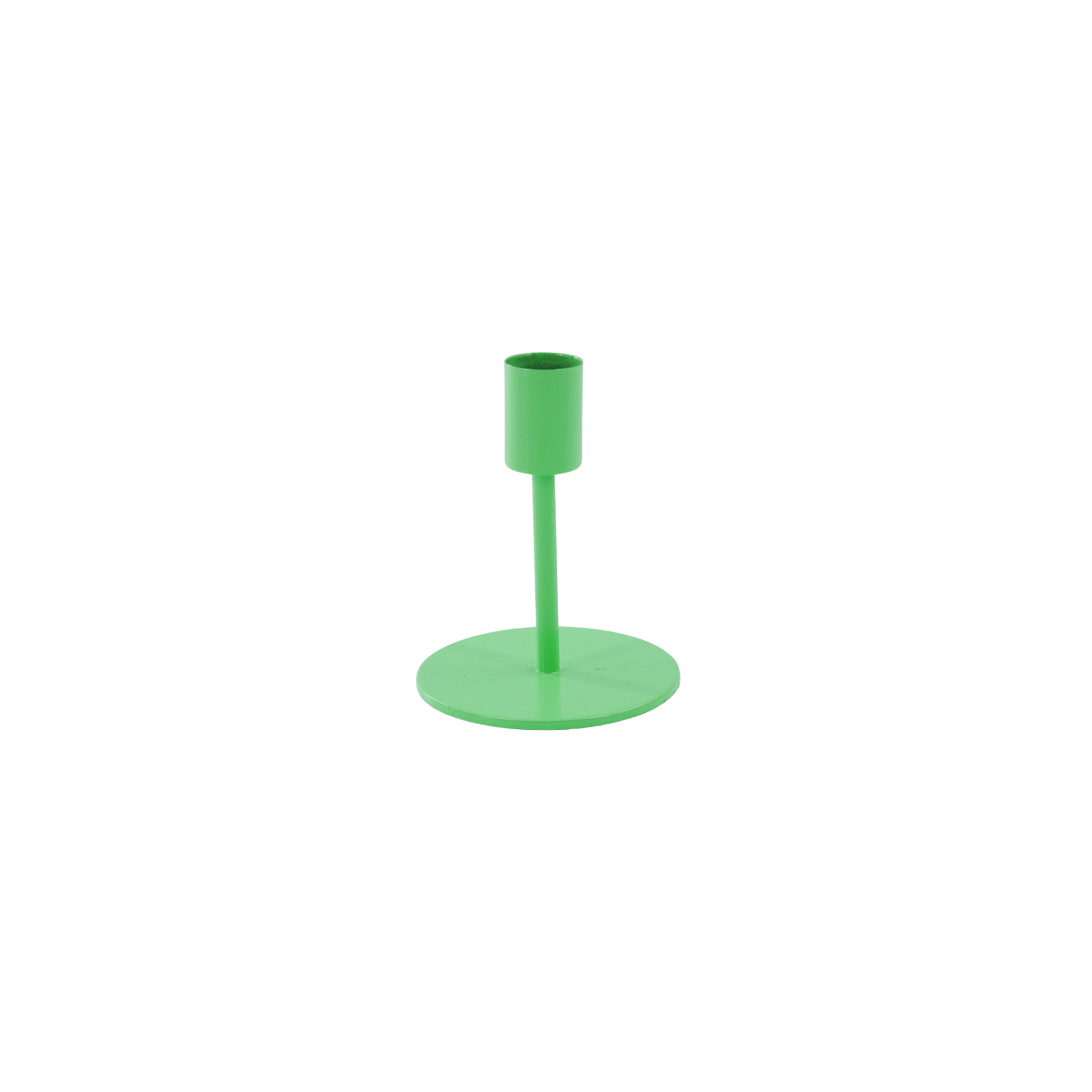 Candelabro - Basico - Metallo - Verde Neon - 8x8x10cm