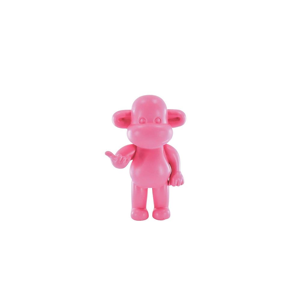 Ornamento - Statuetta Scimmia Hang Loose 'La Leggenda' - Rosa - 11x7x19cm