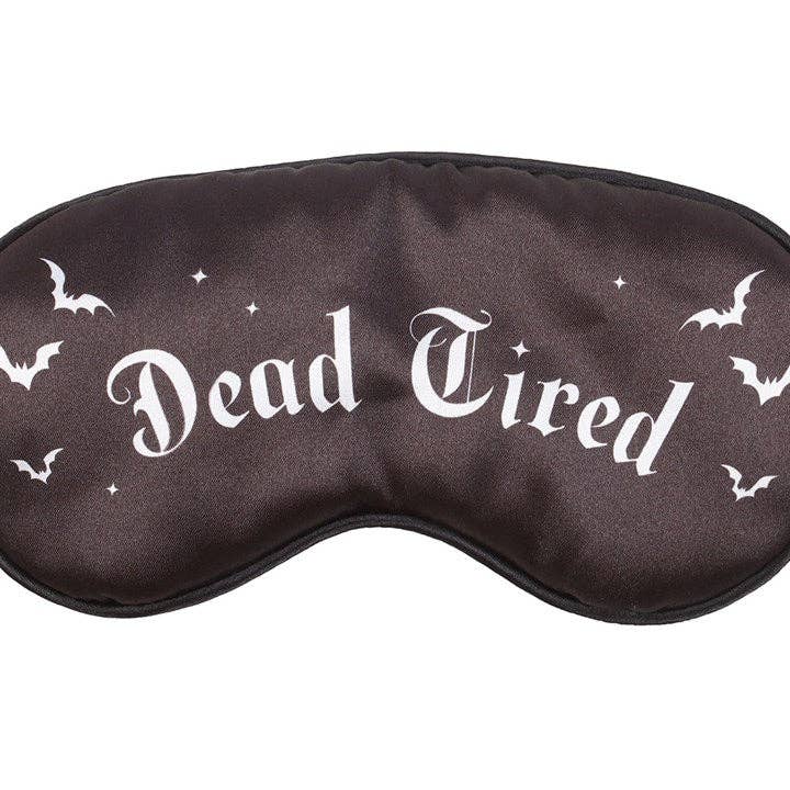 "Dead Tired" Goth Satin Sleep Mask