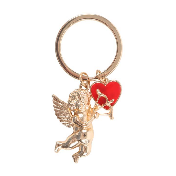 Porte-clés Ange de la Saint-Valentin « Livraison de Cupidon »