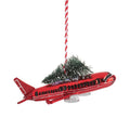 Boule de Noël Avion de ligne avec Sapin