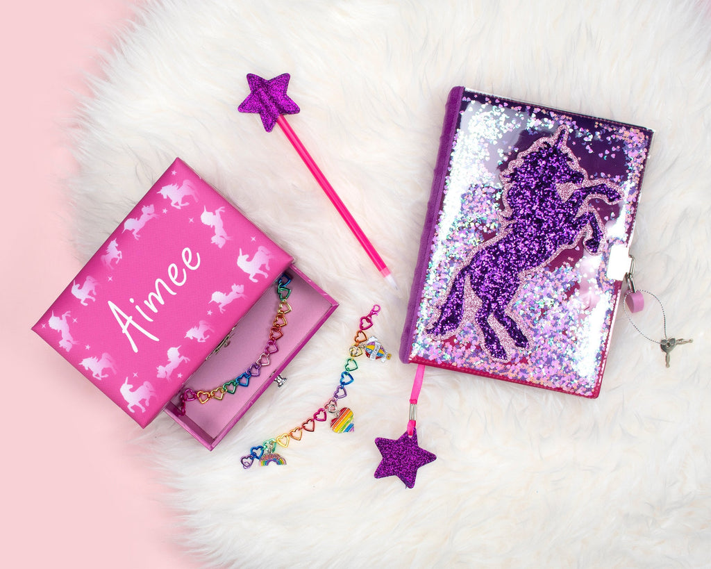 Journal secret pailleté – pailleté – licorne