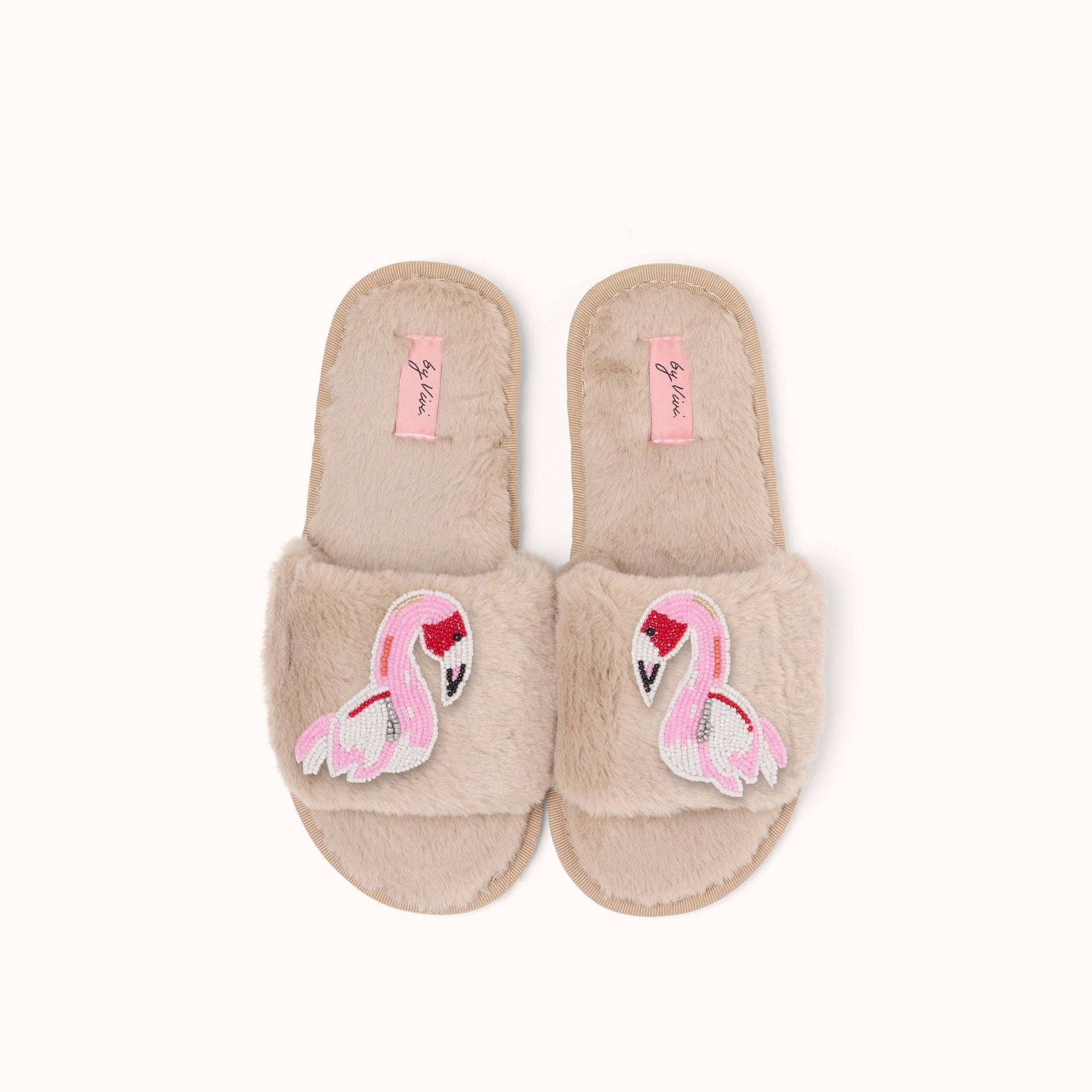 Paire de broches pour Chaussons - Flamant rose