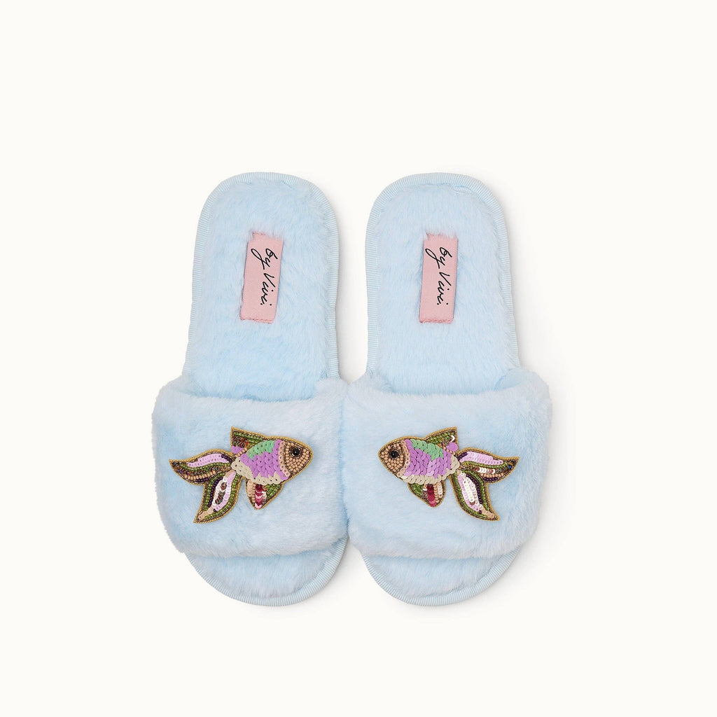 Paire de broches pour Chaussons - Poisson rose